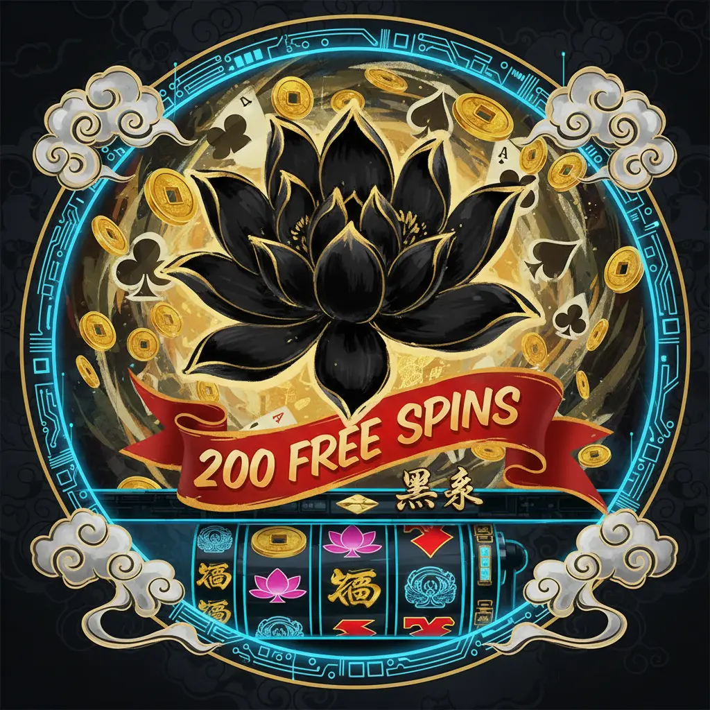 200 free spins - Black